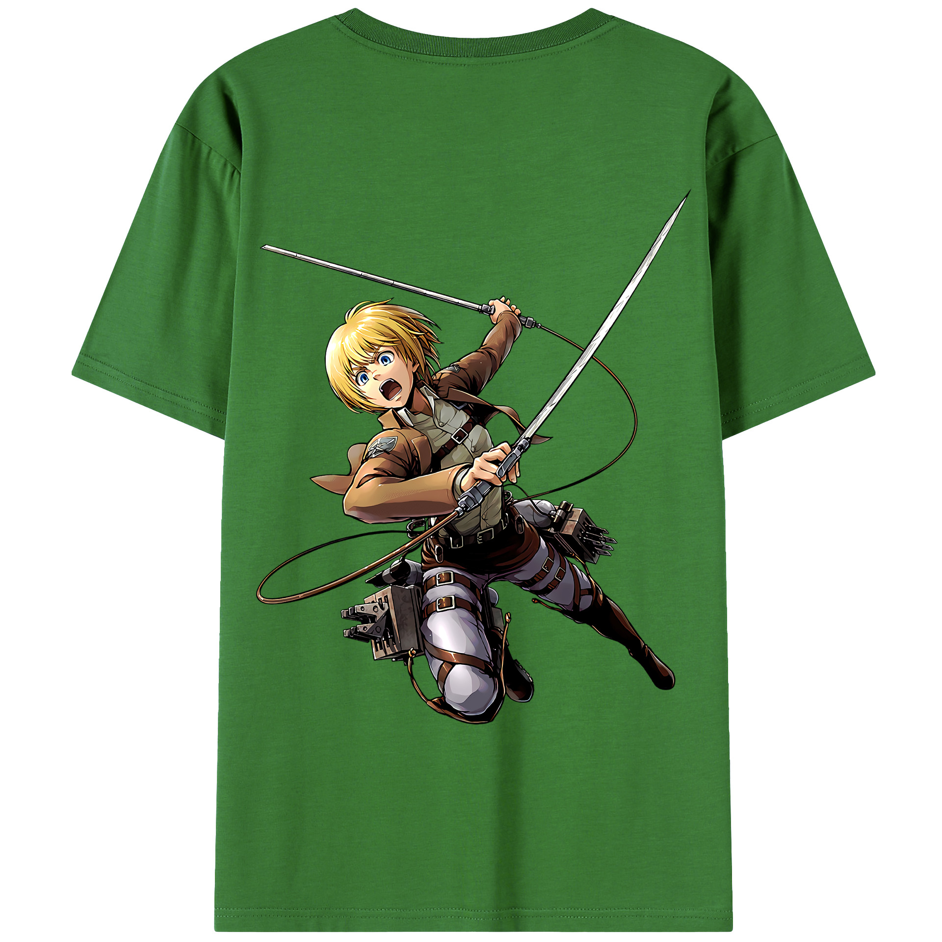 （画像用） 進撃の巨人 アルミン·アルレルト Attack on Titan Armin Arlert レディース半袖Tシャツ(バックプリント)